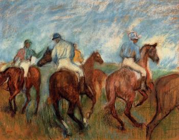 Edgar Degas : Jockeys IV